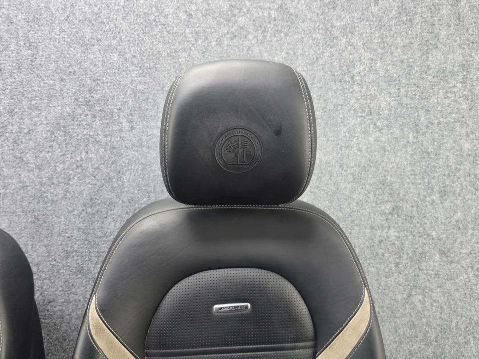 Leather Sedan Seat Seats Set Front Rear Mercedes W205 C63 Amg oem - Image 3 of 4