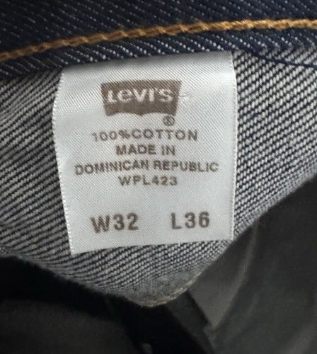 Vintage Levi’s 501 Preshrunk Herren Jeans 32x36 Y2K Button Fly Deadstock NEU - Bild 2 von 5
