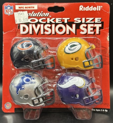 Riddell Revolution Pocket Size Division Set NFL Mini Helmets - NFC North