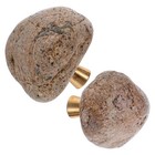 2 Stück unregelmäßige Schrankknöpfe in Steinform – dekoratives Möbelzubehör,