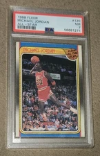 MICHAEL JORDAN 1988 Fleer #120 All-Star Chicago Bulls PSA 7 NM pack fresh sharp