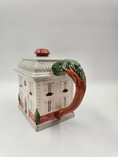 Fitz and Floyd Vintage Chateau teapot 1986 Ceramic Tree Handle - Picture 8 of 18