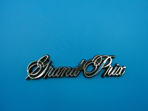 Vintage Pontiac Grand Prix Chrome Script Emblem OEM 10030022 Classic Car Badge - Picture 2 of 20