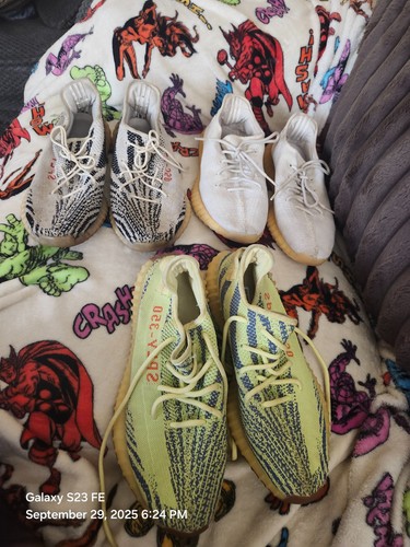Yeezy Shoes Lot Size 13 350 Semi Frozen White Zebra - Picture 1 of 6