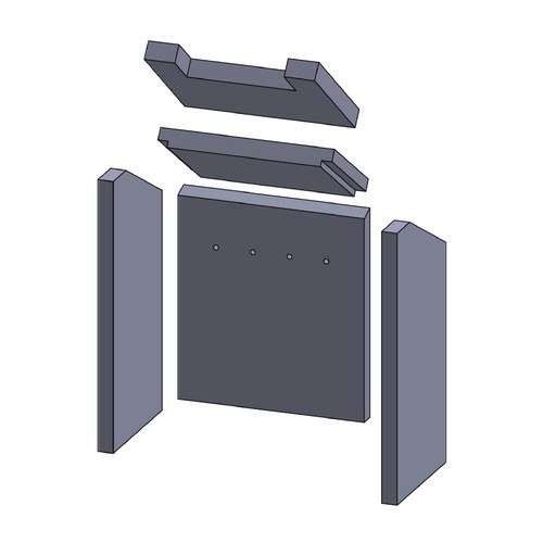 Feuerraumauskleidung Passend für Koppe** Kamin & Ofen 5-teilig - Bild 1 von 5