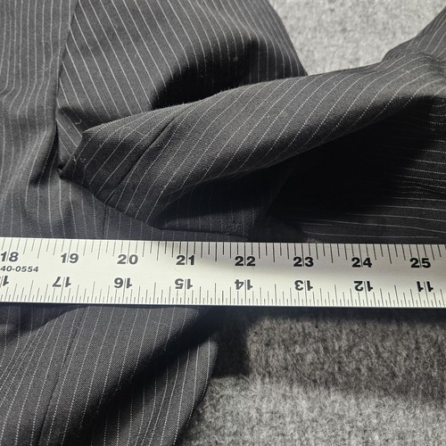 DKNY Wool Blend Y2K Graphic Mens 2 Button Blazer Jacket Large Black - Picture 7 of 14