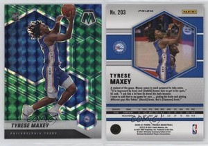 2020-21 Panini Mosaic Rookie Green Mosaic Prizm Tyrese Maxey #203 Rookie RC