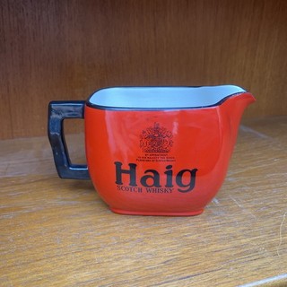 Vintage Carlton Ware Haig Scotch Whisky Red Ceramic Water Jug