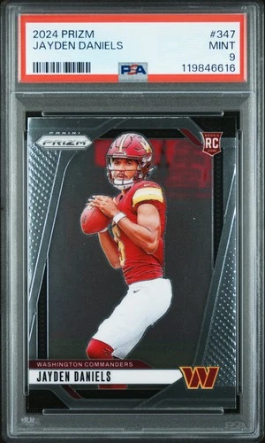 2024 PANINI PRIZM #347 JAYDEN DANIELS PSA 9