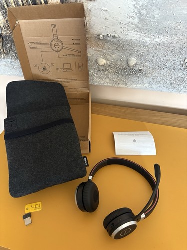 Neues Jabra EVOLVE 65 SE Wireless Bluetooth Headset - USB - mit Tasche