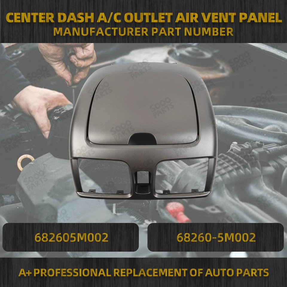 Center Dash Air Conditioner Vent Outlet Panel for 2000-2006 Nissan Sentra Sunny Foto 2 de 4