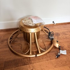 Home Heritage Golden Rotating Christmas Tree Stand for Trees up to 9'