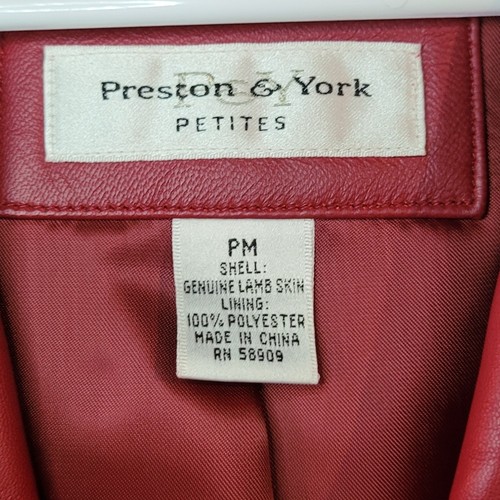 Preston & York women's lambskin blazer, size petite M - Picture 3 of 3