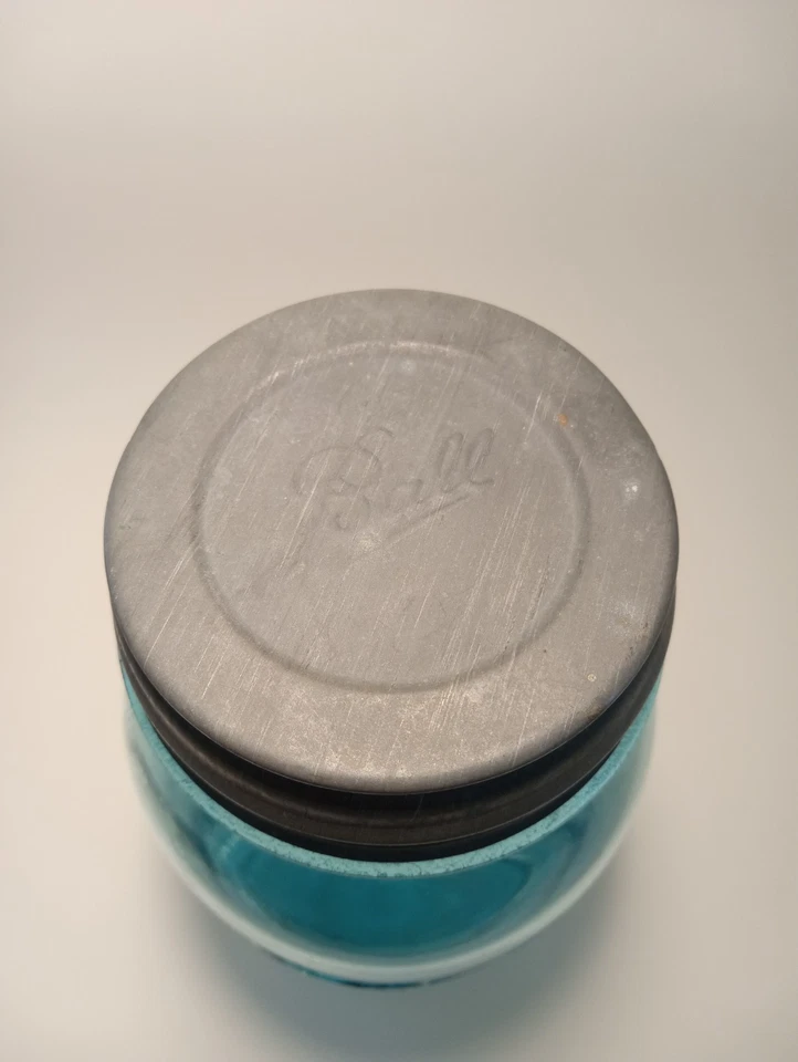 Rare vintage blue aqua ball perfect mason jar 1923-1933 #13 W/Double Seam Error - Image 2 of 4