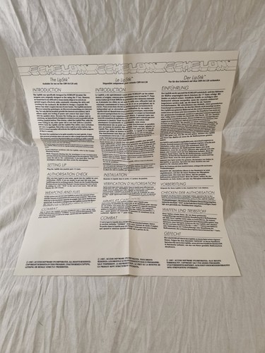 ECHELON COMMODORE 64 / 128 C64 C128 Boxed with keyboard overlay & Map - Picture 9 of 10