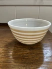 Pyrex Vintage Sandalwood Brown Rainbow Striped Mixing Bowl 1.5Qt 402