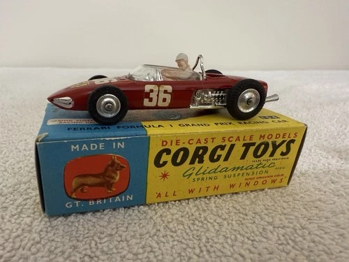 Vintage original Corgi #154 Ferrari Formula 1 Grand Prix new In original box.
