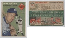 1954 Topps Duke Snider (White Back) #32 HOF