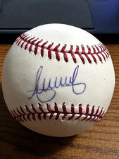ARISMENDY ALCANTARA SIGNED AUTOGRAPHED OML BASEBALL!  Cubs, Athletics, Reds!