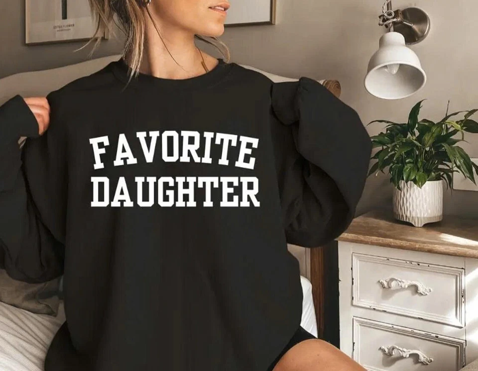 Collegiate Favorite Daughter Sweatshirt, Trendy Varsity Sweatshirt - Image 3 of 4
