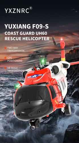 YUXIANG F09-S 2.4G 6CH Gyro GPS Coast Guard Optical Flow FPV RC Helicopter RTF - Picture 9 of 22