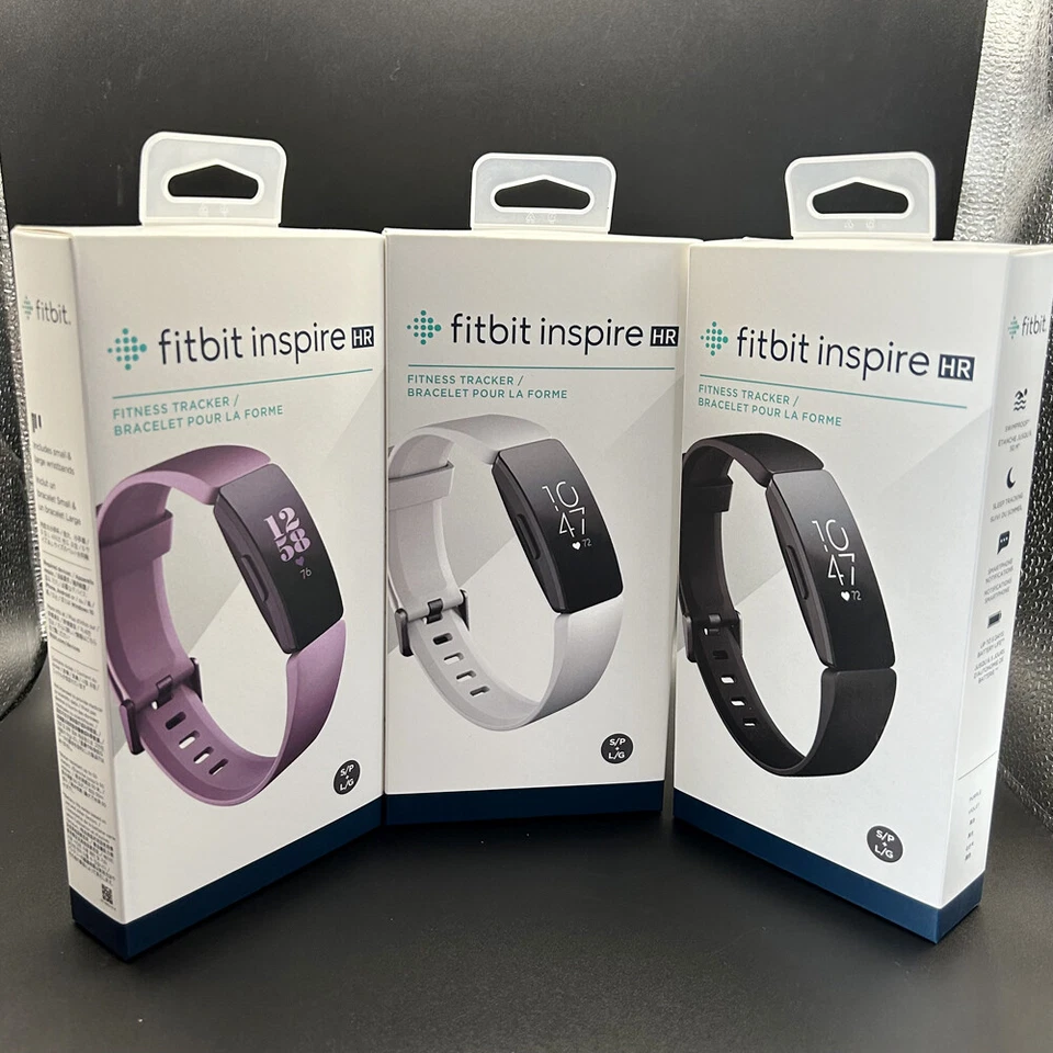 NEW Fitbit Inspire HR Activity Tracker & Heart Rate More Color Small+Large FB413