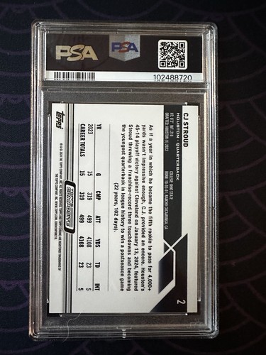 2023 Topps Chrome Composite #2 CJ Stroud RC TRUE GREEN /99 PSA 10 POP 1 🔥 - Picture 2 of 4
