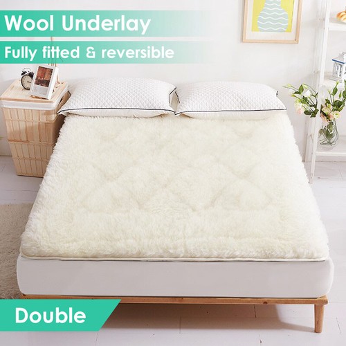 Aus Made Reversible Wool Woollen Underlay Underblanket Topper Pad - ALL SIZE - Picture 9 of 12