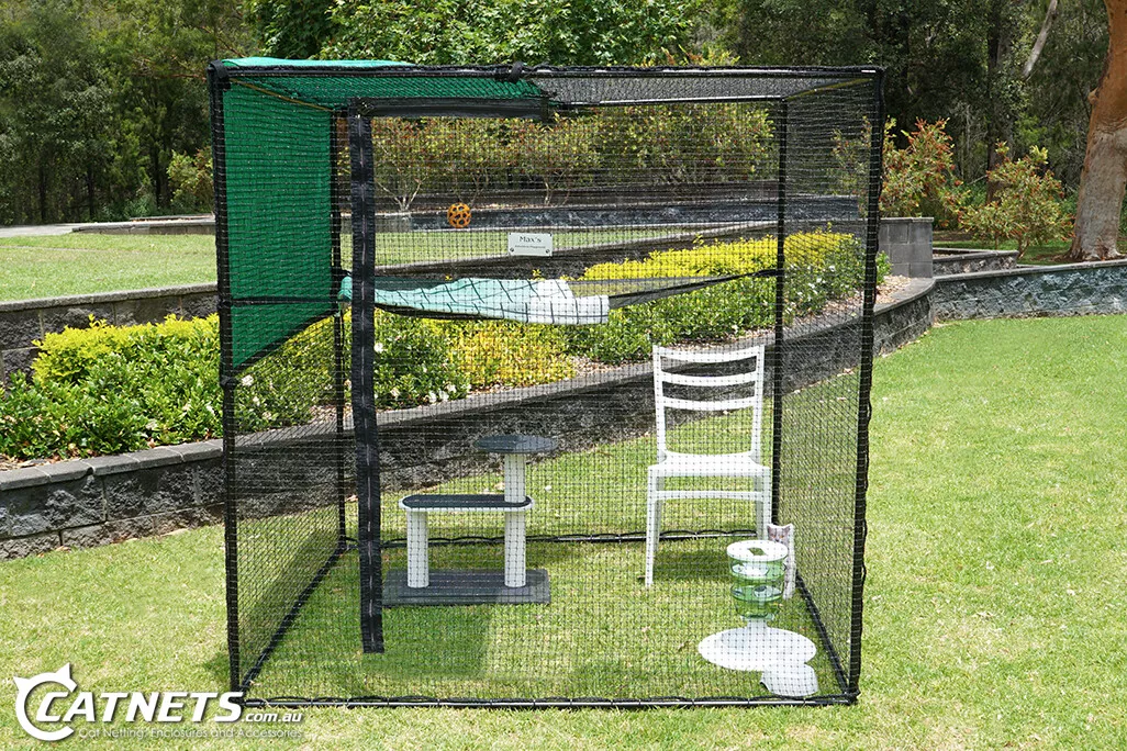 1.8m Freestanding Cat Enclosure Stainless Steel Reinforced