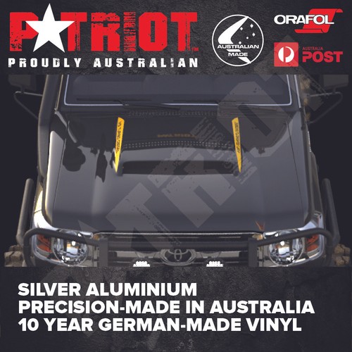 V8 TURBO DIESEL Decal Sticker for Landcruiser 76 70 78 79 series bonnet scoop - Picture 9 of 12