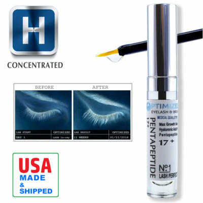 #ad OPTIMIZED Eyelash and Eyebrow Growth Serum with Pentapeptide and Hyaluronic Acid $17.50