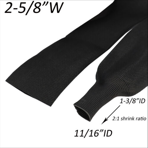 Heat Shrink Braided Sleeve Fabric Tubing- fit Irregular Shape Hose/Cable - Picture 15 of 15