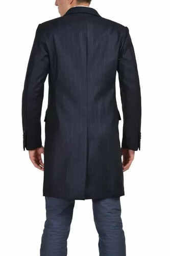 Cappotto Ballantyne blu 100% lana tre bottoni vendita al dettaglio $1050 taglia XL - Foto 6 di 6