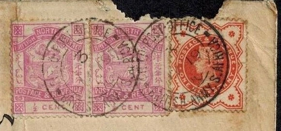 North Borneo Stamps 1/2 cent on cover used in South Africa during Boer War 1900 - Image 2 of 3