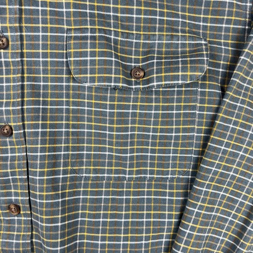 Clearwater Shirt Adult Large Blue White Yellow Long Sleeve Button Up Casual Mens - Picture 6 of 15