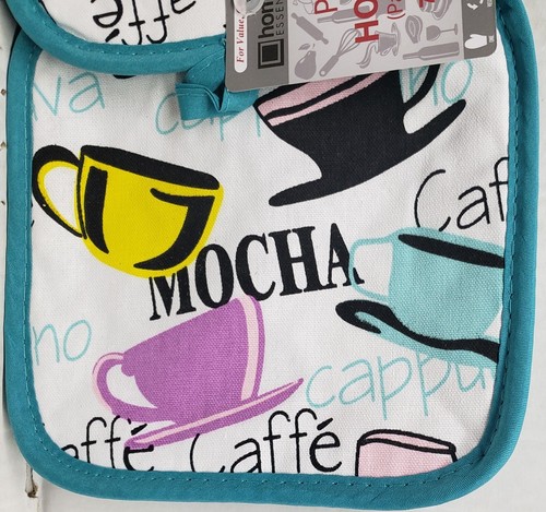 2er Set Bedruckte Küche Topf Halter (7"x7") BUNTE KAFFEETASSEN, HS - Bild 9 von 11