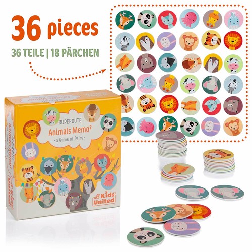 Memospiel Classic Jumbo Holz - Legekartenspiel Gedächtnisspiel Memo Spiel Kinder - Bild 4 von 12