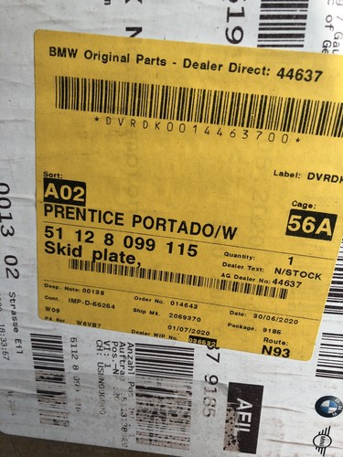 Original BMW X5 G05 X5 30dX 40iX Unterfahrschutz hinten grundiert 51128099115 - Bild 1 von 5