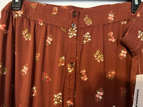 NEW! Women’s Sonoma Tiered Midi Skirt Plus Size 4X - Mauve Floral - Picture 3 of 7