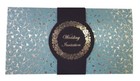 100 Turquoise Wedding Invitation Cards -Silver foil Pattern. Free Personisation.