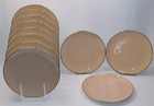 11 Franciscan Sandalwood MCM Platinum Rim Dinner Plates 10.5"