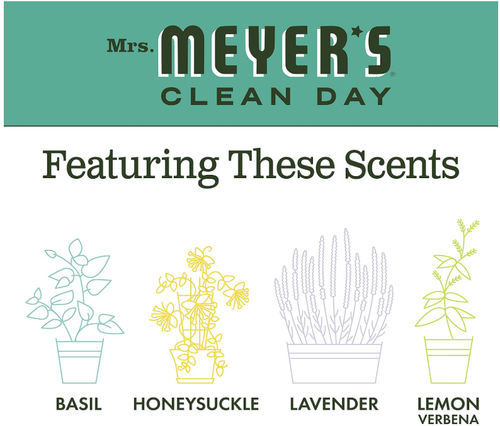 MRS. MEYER'S Liquid Dish Soap, Basil, 16 fl oz, Biodegradable, Pack of 3 - Picture 8 of 10