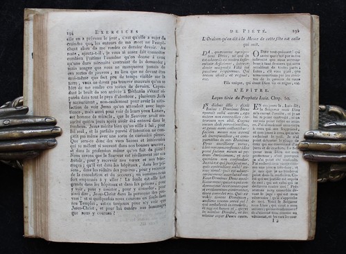1804 Rare Vellum Bound Book Exercises of Piety for All Sundays & Movable Feasts - Picture 8 of 10