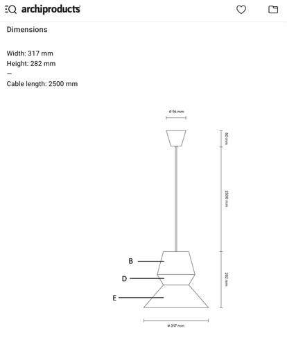 Arigato By GRUPA Prom Queen Pendant Light Fixture - Black 12 H. X 11 (H282mm) - Picture 18 of 18