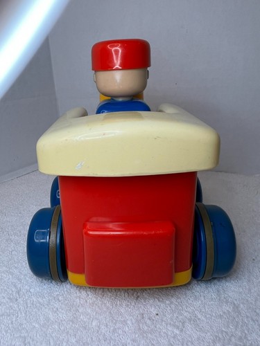 VINTAGE TOMY PUSH N GO 1991 TRAIN ENGINE PRIMARY COLORS RETIRED WORKS READ - Picture 5 of 10