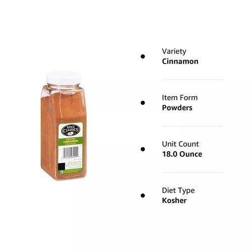 Ground Cinnamon 18 oz One 18 Ounce Container of Ground Cinnamon Powder Perfe NEW - Picture 7 of 7