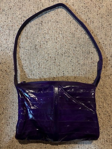 Lee Sands Lila Aal Handtasche Schultertasche Vintage