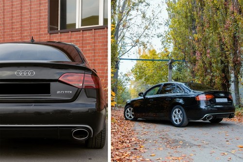 Rear Bumper Diffuser with Exhaust Tips RS4 Style and look For Audi A4 B8 07-11 - Picture 7 of 8