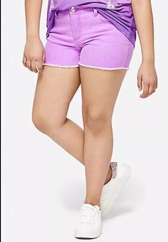 Pantalones Cortos de Denim Justice Girl Talla 14 Color Ajustado en Púrpura Nuevos con Etiquetas Foto 2 de 2