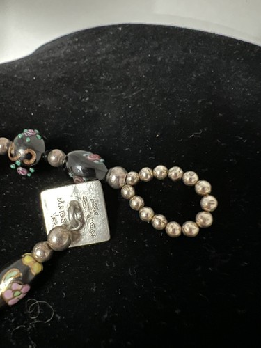 D P Ltd Hand Painted Glass Beaded 8” Bracelet - Picture 3 of 5